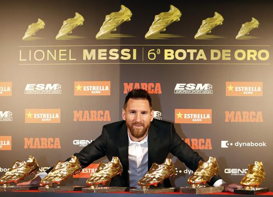 Những chiếc giày vàng mà Messi đang sở hữu x